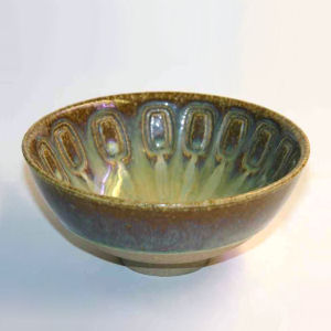 soholm brown green bowl designed by einar johansen